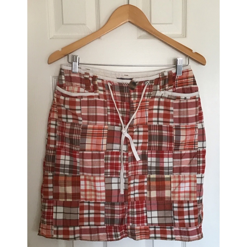 LIZ CLAIBORNE SKIRT Women's Size 4 PETITE Patchwork Fully Lined PATCHES Plaid